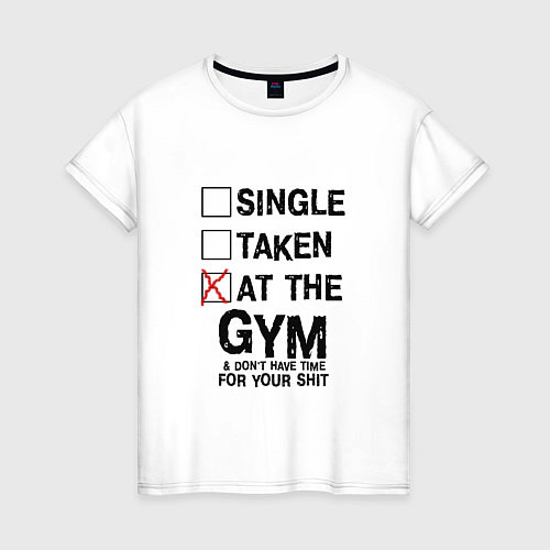 Женская футболка At the Gym / Белый – фото 1