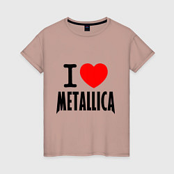 Женская футболка I love Metallica