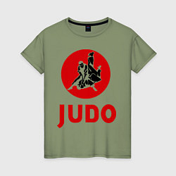 Футболка хлопковая женская Judo, цвет: авокадо