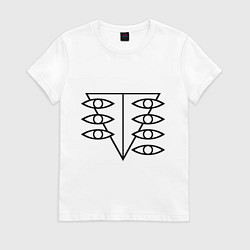 Футболка хлопковая женская Евангелион, цвет: белый