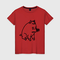 Женская футболка Pig