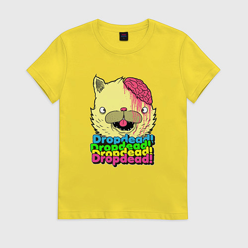 Женская футболка Dropdead Kitty / Желтый – фото 1