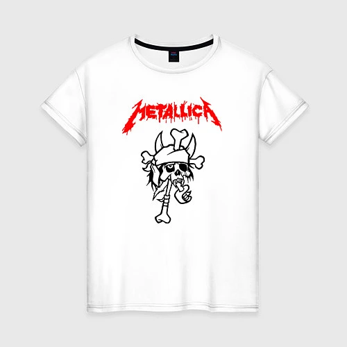Женская футболка Metallica: Pushead Skull / Белый – фото 1