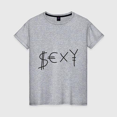 Женская футболка Sexy Money / Меланж – фото 1