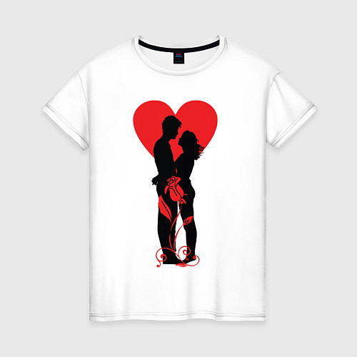 Женская футболка Влюбленная пара / Белый – фото 1