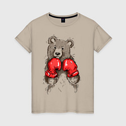 Женская футболка Bear Boxing