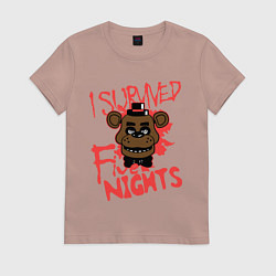 Женская футболка I Survived Five Night