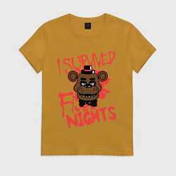 Женская футболка I Survived Five Night