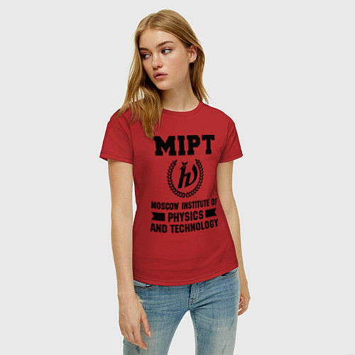 Женская футболка MIPT Institute / Красный – фото 3