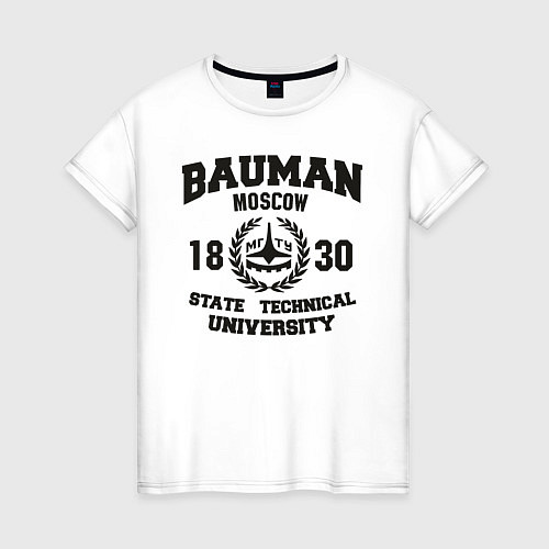 Женская футболка BAUMAN University / Белый – фото 1