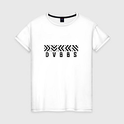 Футболка хлопковая женская DVBBS, цвет: белый