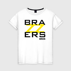 Футболка хлопковая женская Brazzers Bros, цвет: белый