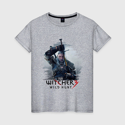 Женская футболка The Witcher 3 / Меланж – фото 1