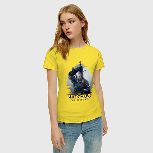 Женская футболка The Witcher 3 / Желтый – фото 3