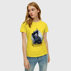 Футболка хлопковая женская The Witcher 3, цвет: желтый — фото 2