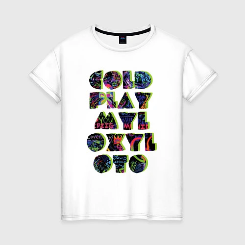 Женская футболка Coldplay / Белый – фото 1
