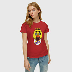 Футболка хлопковая женская Chica FNAF, цвет: красный — фото 2