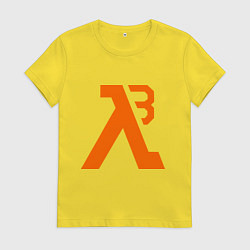 Футболка хлопковая женская Half-Life 3: Orange, цвет: желтый