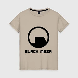 Футболка хлопковая женская Black Mesa: Logo, цвет: миндальный