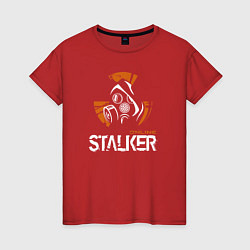 Футболка хлопковая женская STALKER: Online, цвет: красный