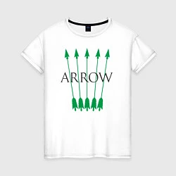 Футболка хлопковая женская Green Arrow, цвет: белый