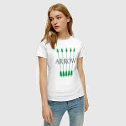 Футболка хлопковая женская Green Arrow, цвет: белый — фото 2