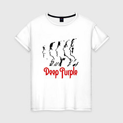 Футболка хлопковая женская Deep Purple: Faces, цвет: белый