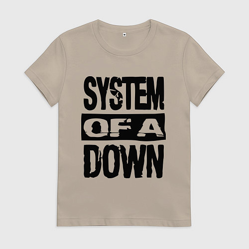 Женская футболка System Of A Down / Миндальный – фото 1