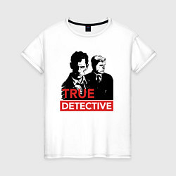 Футболка хлопковая женская True Detective, цвет: белый