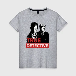 Футболка хлопковая женская True Detective, цвет: меланж