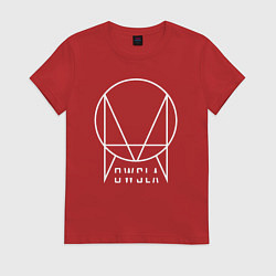 Футболка хлопковая женская OWSLA, цвет: красный