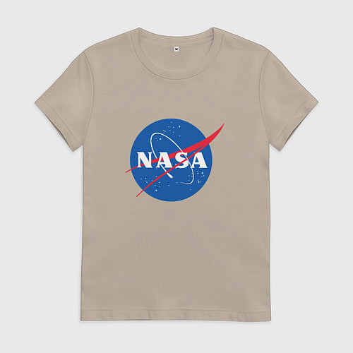 Женская футболка NASA: Logo / Миндальный – фото 1