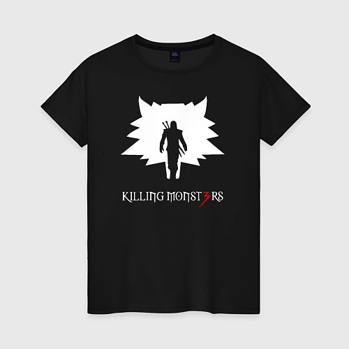 Женская футболка Killing monsters / Черный – фото 1