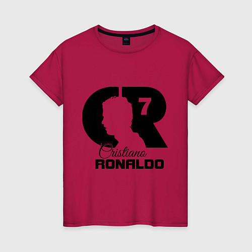 Женская футболка CR Ronaldo 07 / Маджента – фото 1