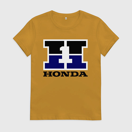 Женская футболка Honda / Горчичный – фото 1