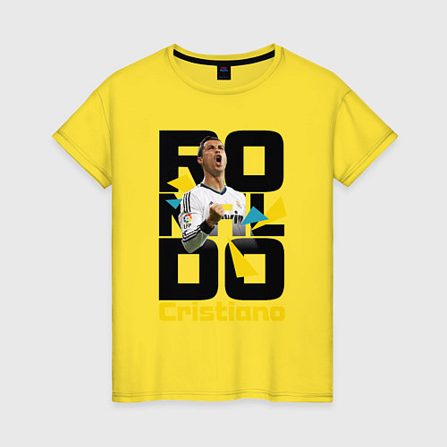 Женская футболка Ronaldo Funs / Желтый – фото 1
