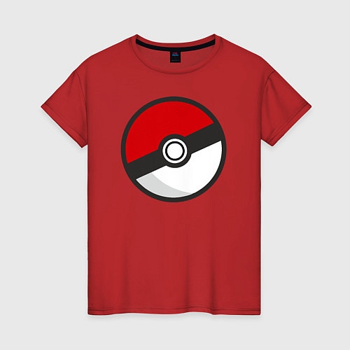 Женская футболка Pokeball / Красный – фото 1