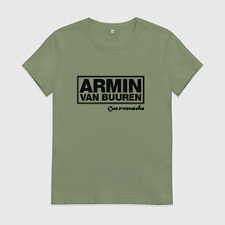 Футболка хлопковая женская Armin van Buuren, цвет: авокадо