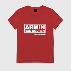 Футболка хлопковая женская Armin van Buuren, цвет: красный