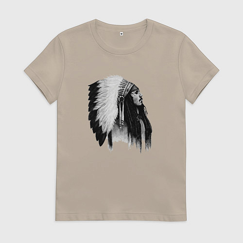 Женская футболка Джонни Депп / Миндальный – фото 1