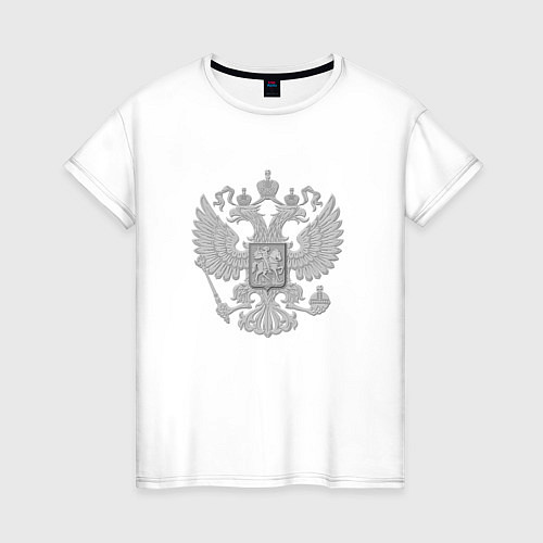 Женская футболка Герб России / Белый – фото 1