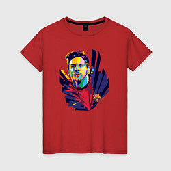 Женская футболка Messi Art