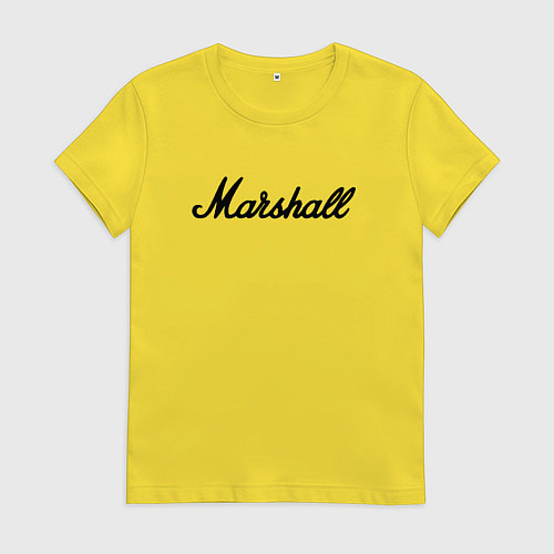 Женская футболка Marshall logo / Желтый – фото 1