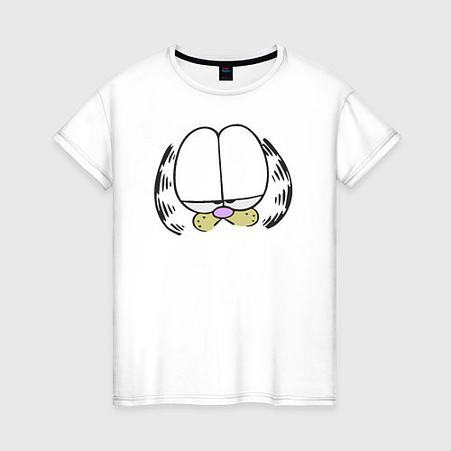 Женская футболка Garfield Big head / Белый – фото 1