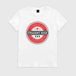Футболка хлопковая женская Straight edge, цвет: белый