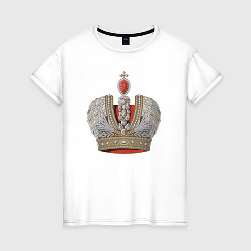 Женская футболка Crown of the Russian Empire / Белый – фото 1