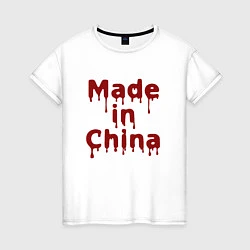 Футболка хлопковая женская Made In China, цвет: белый