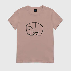 Женская футболка Самодостаточный слоник