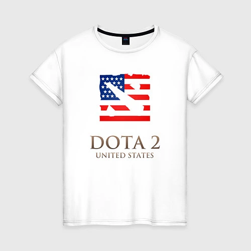 Женская футболка Dota 2: USA / Белый – фото 1