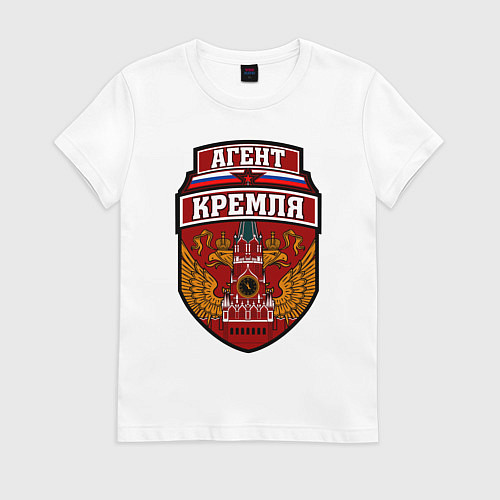 Женская футболка Агент Кремля / Белый – фото 1